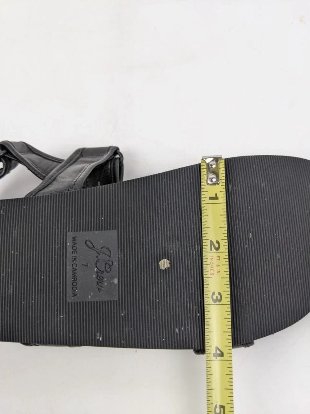 J Crew Pacific Sandals Shoes Womens Size 7 Black Leather Strappy Adjustable